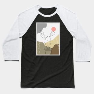 Abstract Desert Cactus Minimalist wall Art Baseball T-Shirt